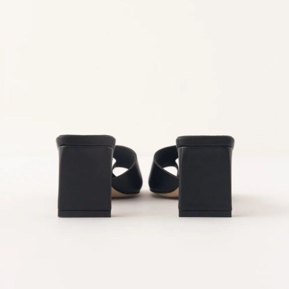 new Peche Kai Block Heel Square toe mules Black - Picture 4 of 8